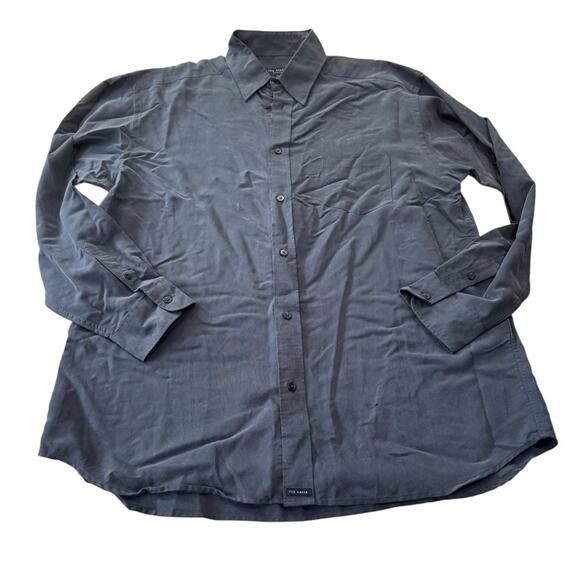 Ted Baker Blue Gray Storm Button-Down Shirt 
Size 4 / US LargE - Picture 1 of 10